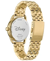 Citizen Eco-Drive Women's Mickey Mouse Gold-Tone Stainless Steel Bracelet Watch 36mm - Gold