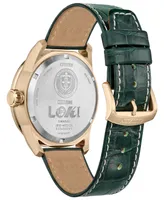 Citizen Eco-Drive Men's Marvel Loki Green Leather Strap Watch 45mm