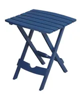 Adams Quik-Fold Outdoor Plastic Side Table, Monaco Blue, 15 inches