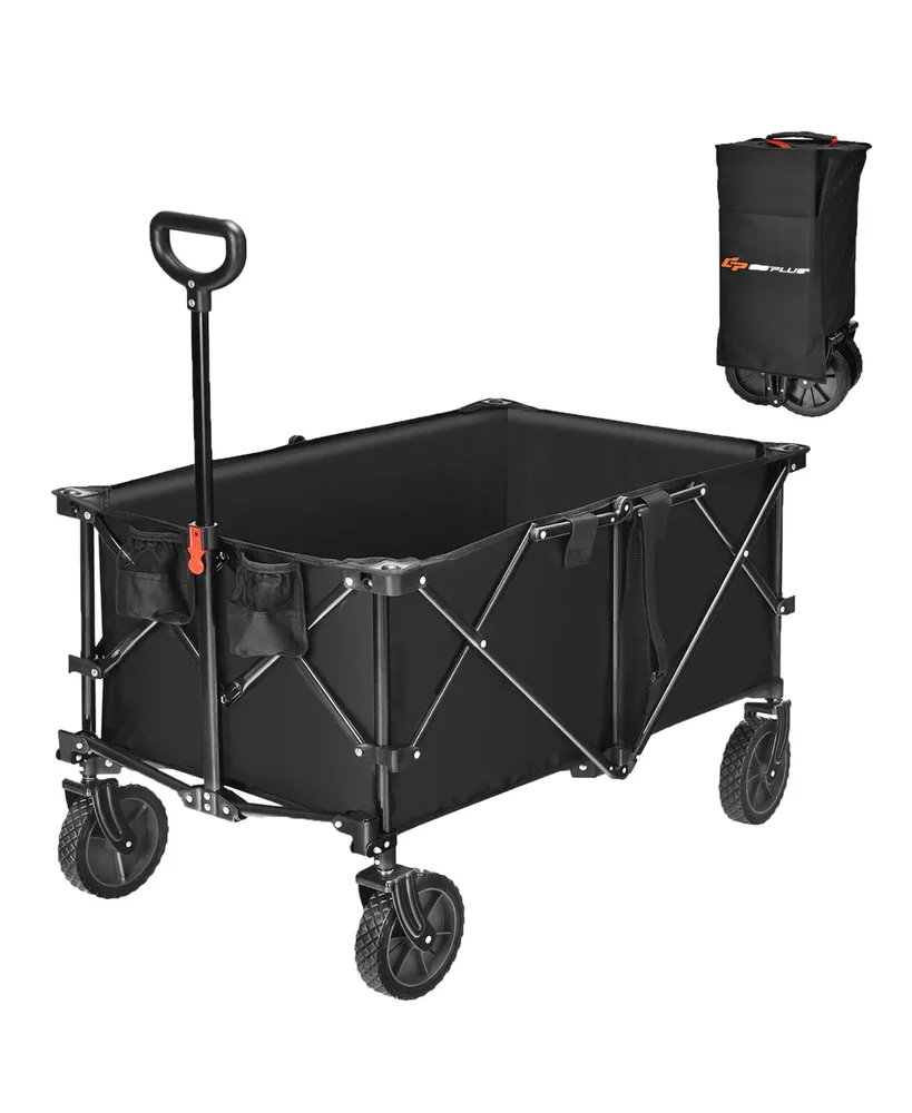 Costway Collapsible Folding Wagon Cart Outdoor Utility Garden Trolley Buggy Shopping Toy