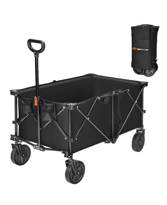 Collapsible Folding Wagon Cart Outdoor Utility Garden Trolley Buggy Shopping Toy