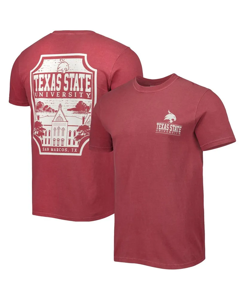 Men's Maroon Texas State Bobcats Logo Campus Icon T-shirt