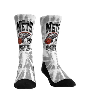 Men's and Women's Rock 'Em Socks Brooklyn Nets Vintage-Like Hoop Crew Socks