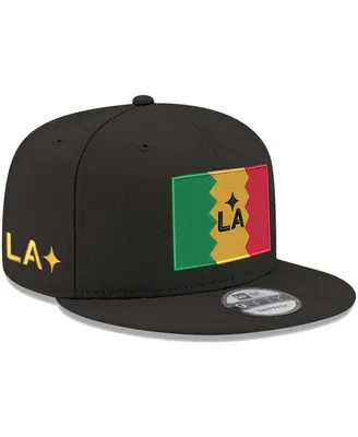 Men's New Era Black La Galaxy Jersey Hook 9FIFTY Snapback Hat