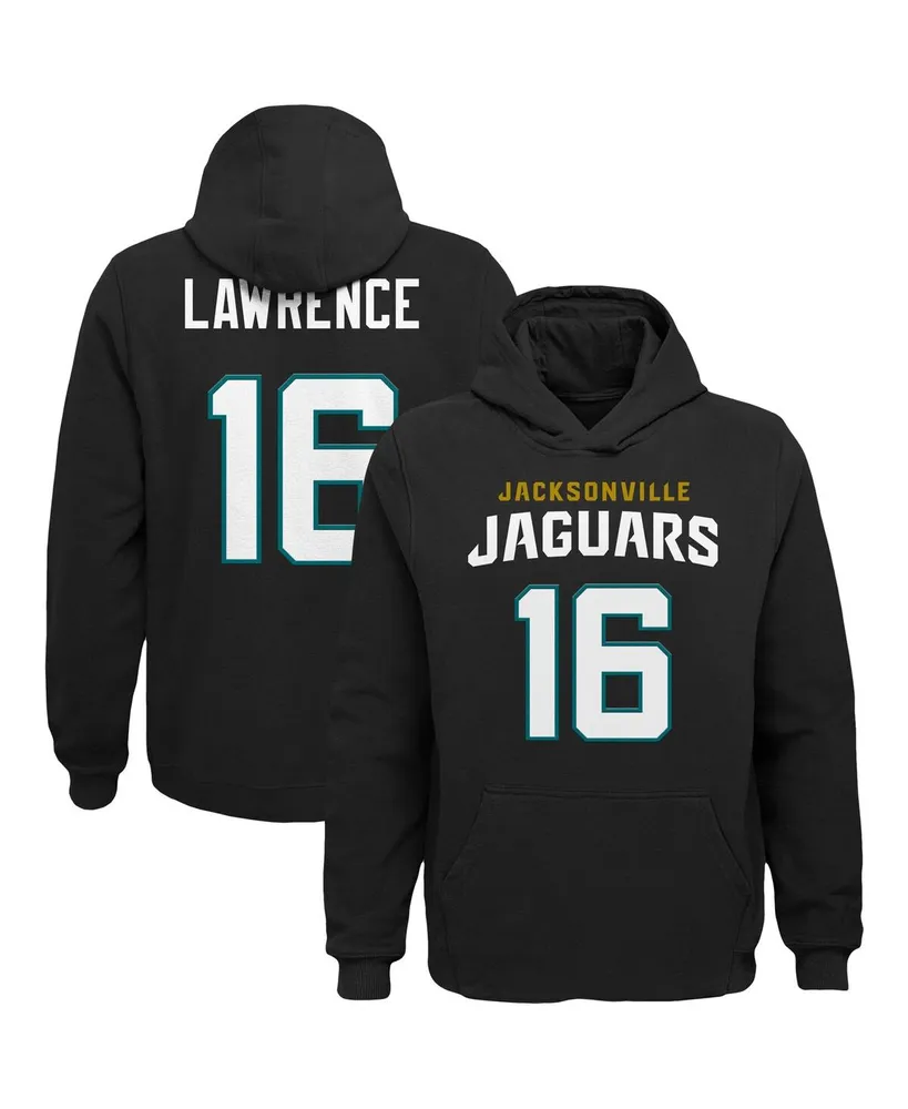 Big Boys Trevor Lawrence Black Jacksonville Jaguars Mainliner Player Name and Number Pullover Hoodie