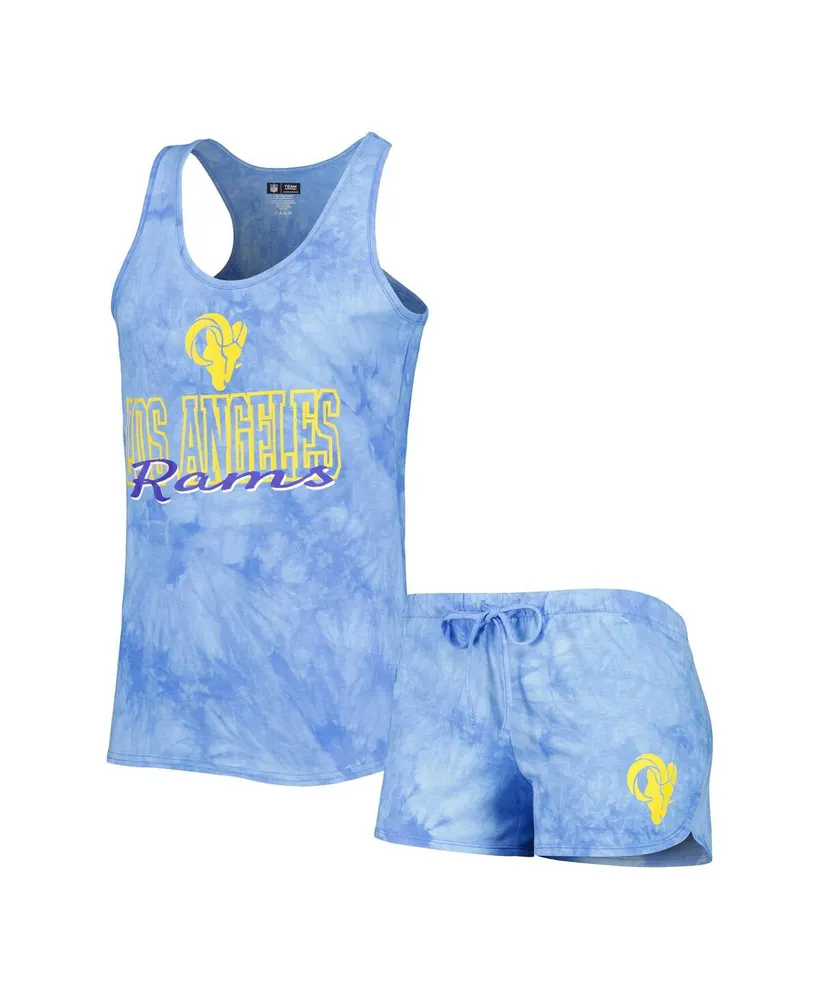 Women's Concepts Sport Royal Los Angeles Rams Billboard Scoop Neck Racerback Tank and Shorts Sleep Set