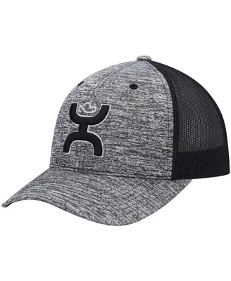 Men's Hooey Heathered Gray, Black Sterling Trucker Snapback Hat