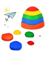 Costway 5pcs Kids Balance Stepping Stones Indoor & Outdoor Coordination & Balance Toy - Assorted pre