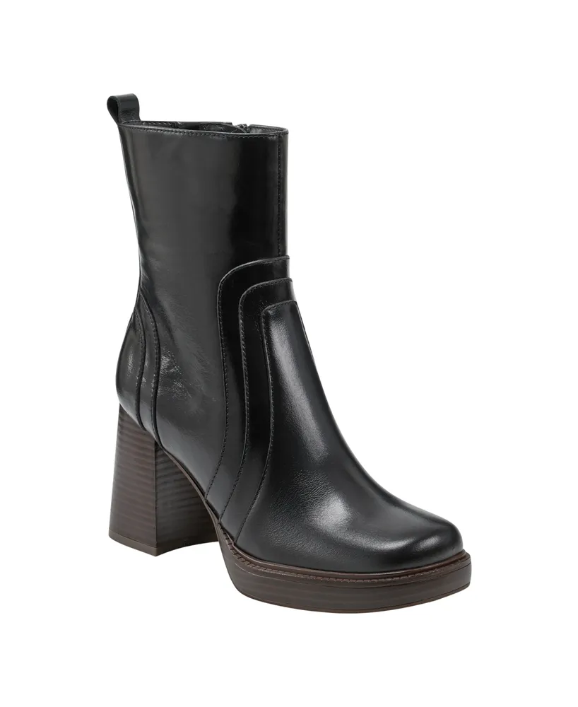leather dress booties