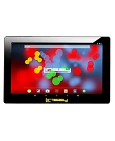 Linsay New 10.1" Tablet Octa Core 128GB Bundle with Black and Gold Marble Case Newest Android 14