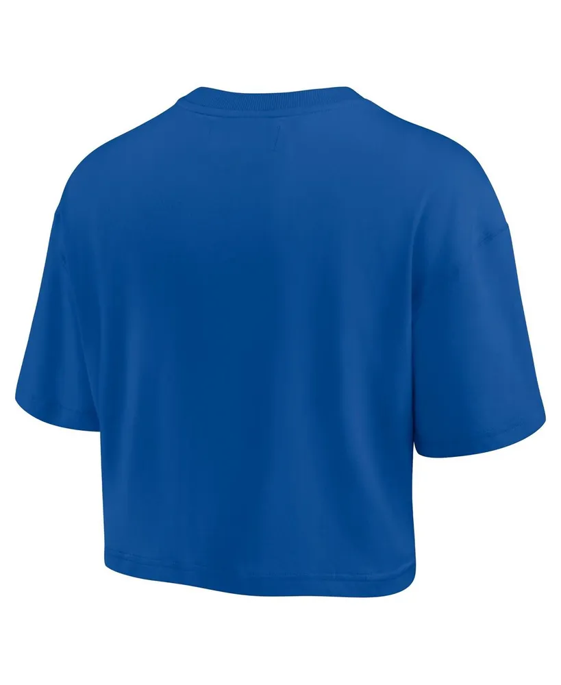 Women's Fanatics Signature Royal Chicago Cubs Super Soft Short Sleeve Cropped T-shirt