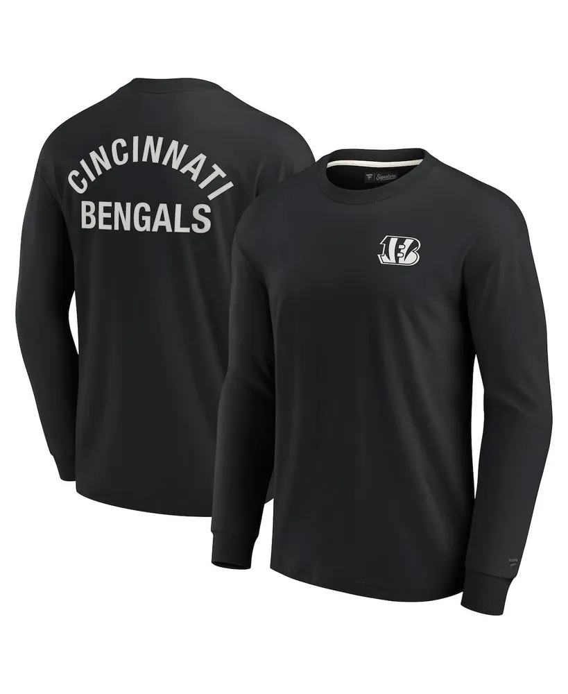 Fanatics Signature Men's and Women's Fanatics Signature Black Cincinnati  Bengals Super Soft Long Sleeve T-shirt