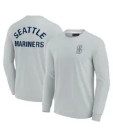 Men's and Women's Fanatics Signature Gray Seattle Mariners Super Soft Long Sleeve T-shirt