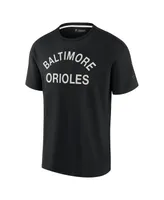 Men's and Women's Fanatics Signature Black Baltimore Orioles Super Soft Short Sleeve T-shirt