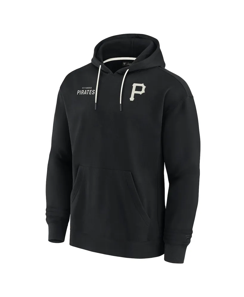 Men's and Women's Fanatics Signature Black Pittsburgh Pirates Super Soft Fleece Pullover Hoodie