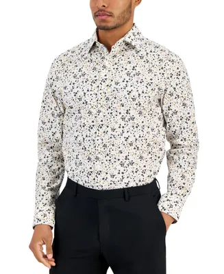 Bar Iii Men's Slim-Fit Ditsy Floral Dress Shirt, Created for Macy's