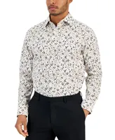 Bar Iii Men's Slim-Fit Ditsy Floral Dress Shirt, Created for Macy's