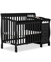 Dream on Me Baby Jayden 4-in-1 Mini Convertible Crib And Changer, Steel Grey