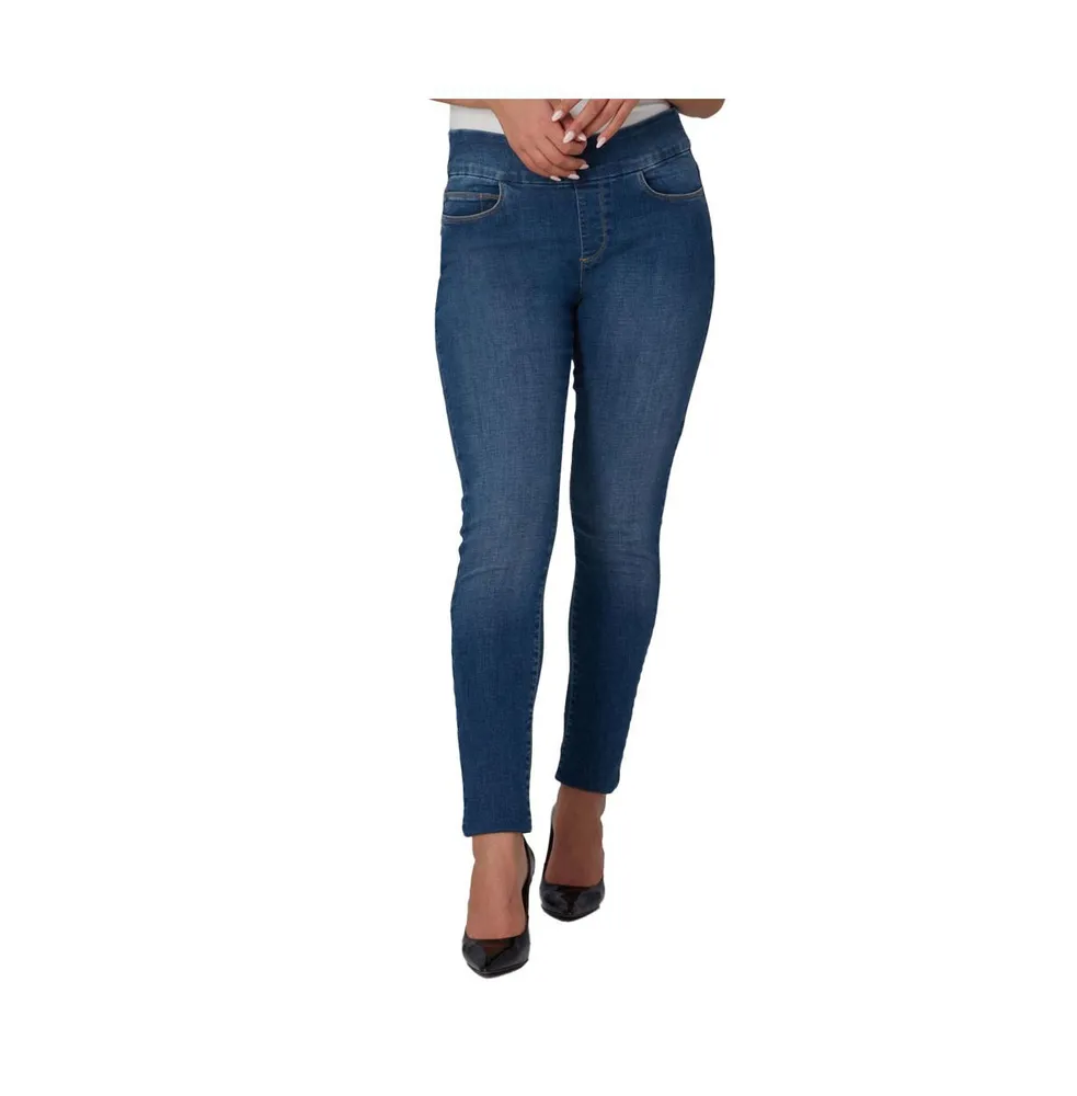 Lola Jeans Women's Anna-rcb High Rise Skinny Pull-On Jeans