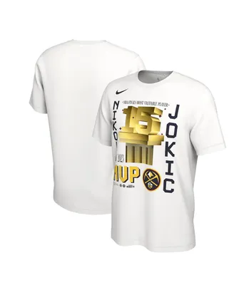 Men's Nike Nikola Jokic White Denver Nuggets 2023 Nba Finals Champions Mvp T-shirt