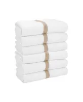 Arkwright Home Power Gym Bath Towels (6 Pack) - 22x44, Color Options, 100% Ring-Spun Cotton