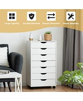 Costway 7 Drawer Chest Storage Dresser Floor Cabinet Organizer
