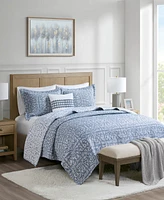 Madison Park Signature Harmony Oversized Reversible Matelasse 4 Piece Coverlet Set
