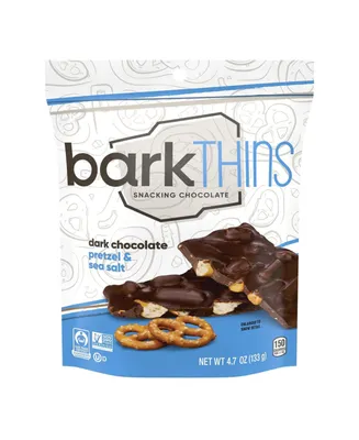 Bark Thins Dark Chocolate Pretzel and Sea Salt Snacking Chocolate (Case of 12)