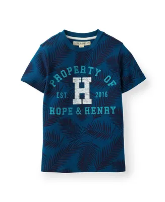 Hope & Henry Baby Boys Short Sleeve Graphic Tee