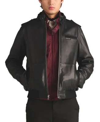 Members Only Men's Iconic Leather Jacket