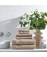 Host and Home 6-Piece Bathroom Towel Set (2 Bath Towels, 2 Hand Washcloths), Double Stitched Edges, 600 Gsm, Soft Ringspun Cotton, Stylish S