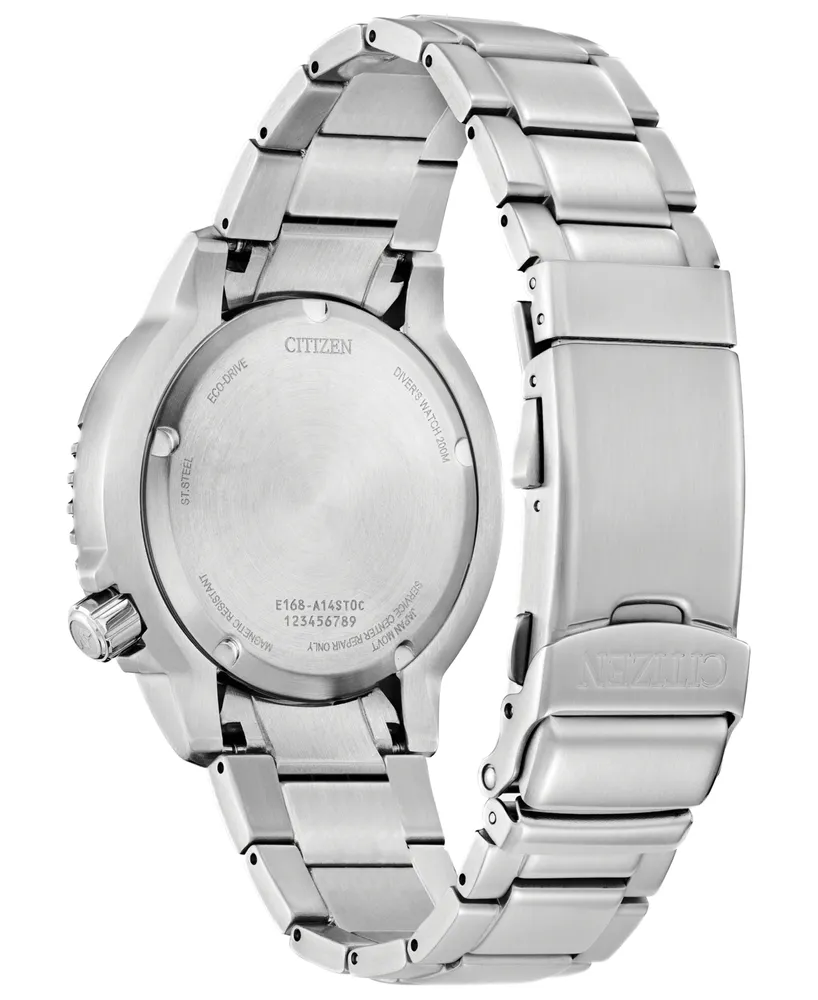 Citizen Eco-Drive Men's Promaster Dive Stainless Steel Bracelet Watch 44mm - Silver