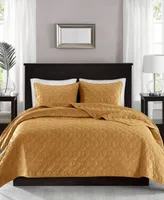 Madison Park Harper Quilted Velvet 3-Pc. Quilt Set