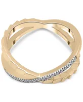 Audrey by Aurate Diamond Crossover Ring (1/10 ct. t.w.) Gold Vermeil, Created for Macy's