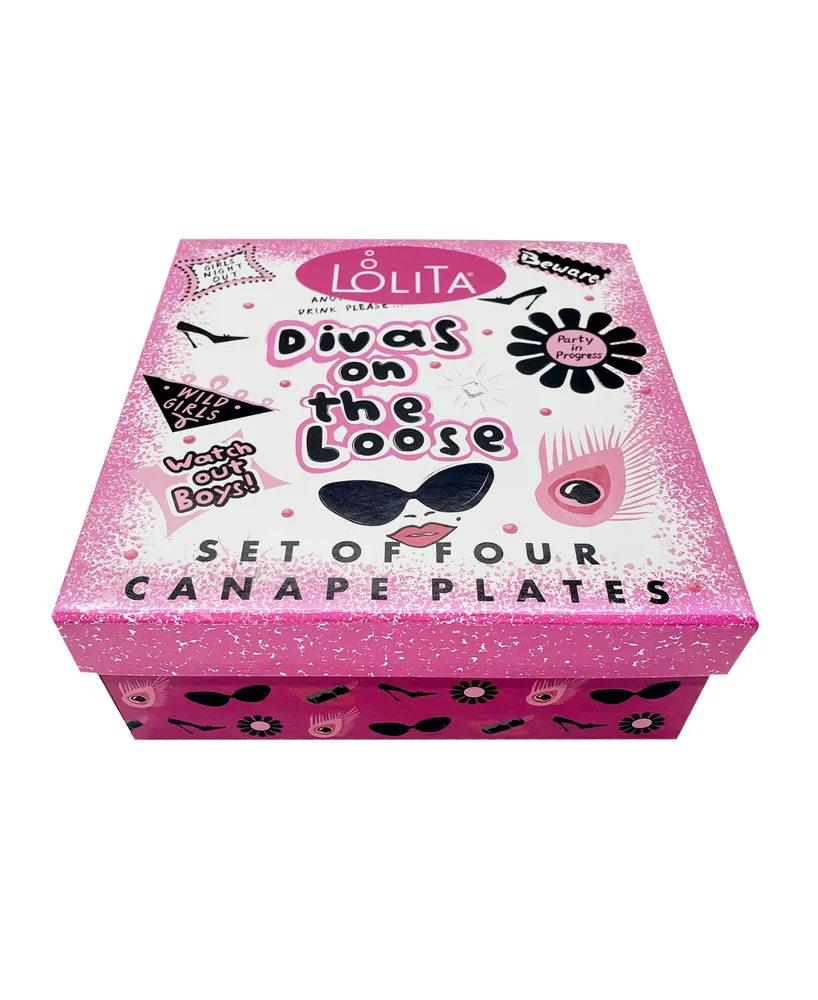 Certified International Lolita Divas on the Loose 4 Piece Canape Plate