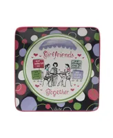 Certified International Lolita Girlfriends Together 4 Piece Canape Plate