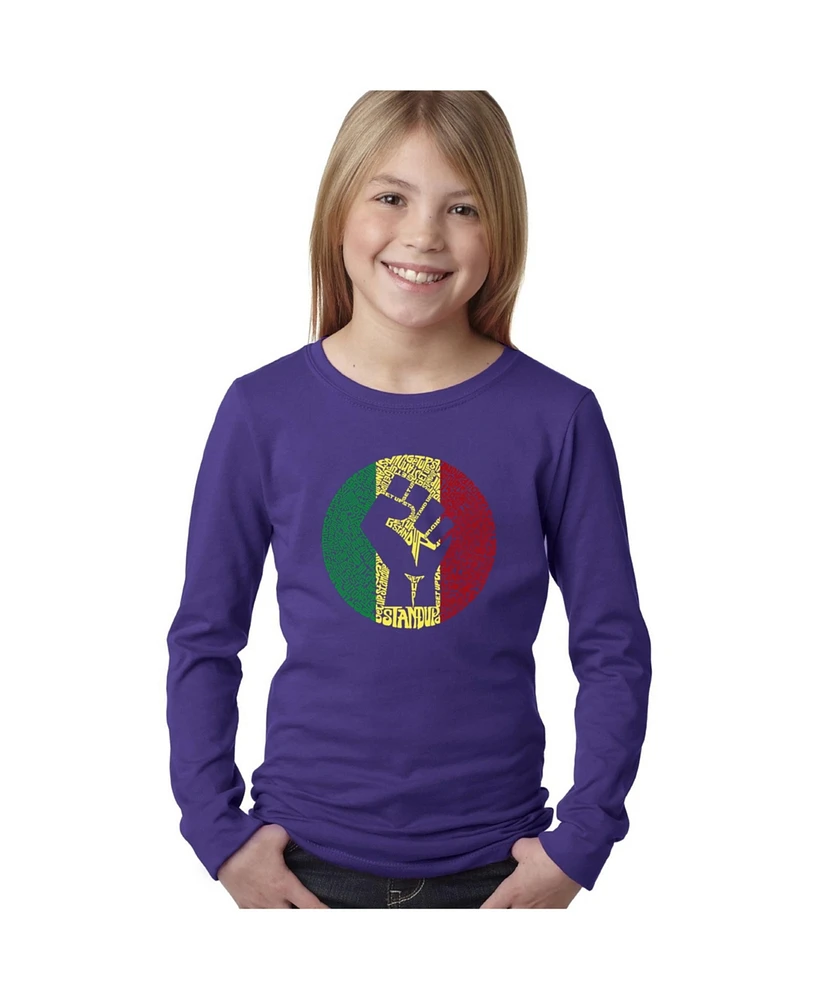 La Pop Art Girls Word Long Sleeve - Get Up Stand