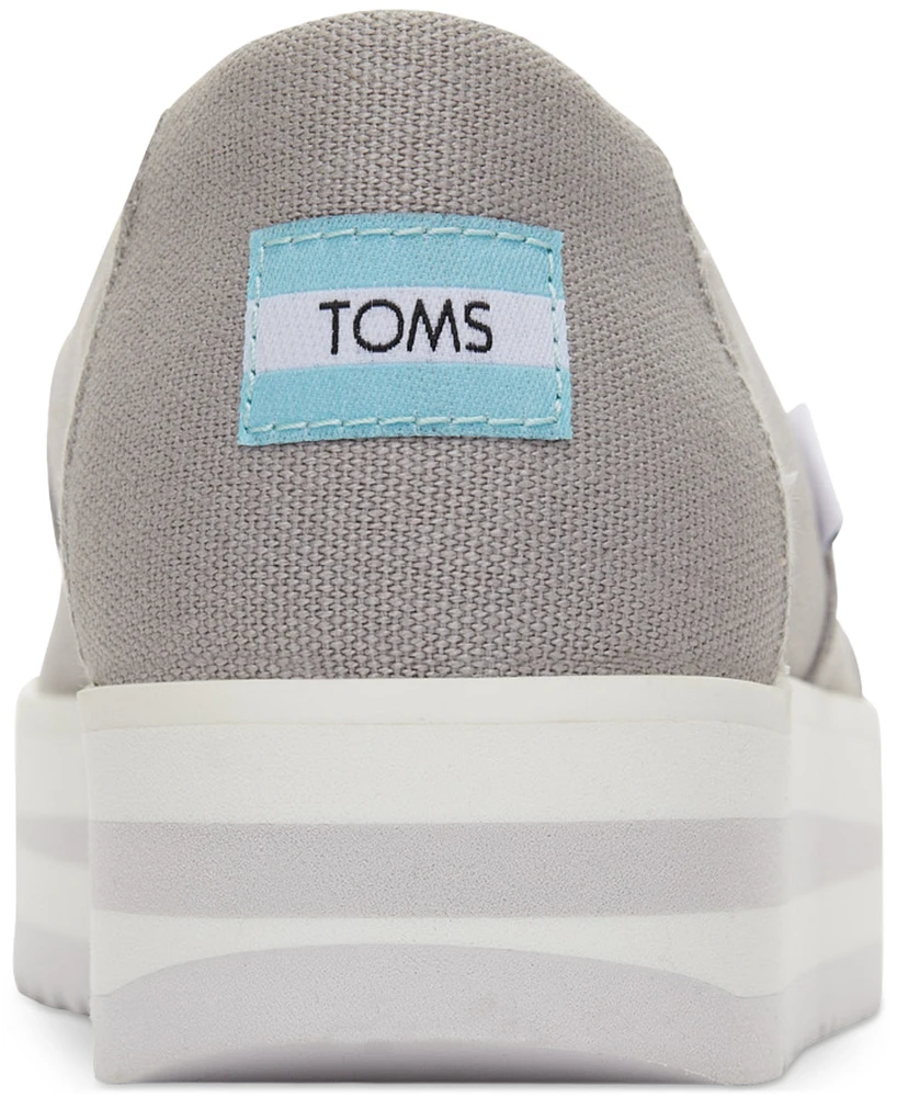 Toms Women's Alpargata Canvas Slip On Platform Flats