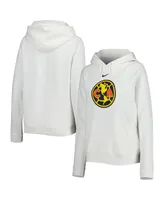 Women's Nike White Club America Varsity Raglan Tri-Blend Pullover Hoodie