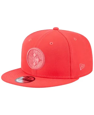 Men's New Era Red Pittsburgh Steelers Color Pack Brights 9FIFTY Snapback Hat