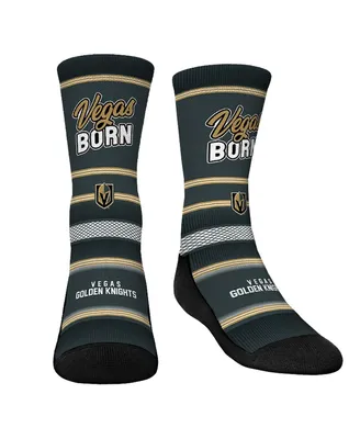 Big Boys and Girls Rock 'Em Socks Vegas Golden Knights Team Slogan Crew Socks