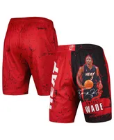 Men's Mitchell & Ness Dwyane Wade Black Miami Heat Hardwood Classics Player Burst Shorts