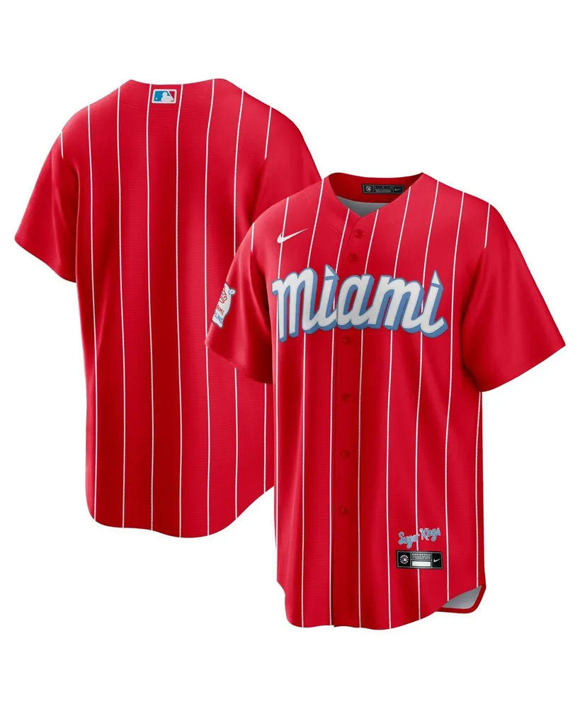 Men's Nike Red Miami Marlins City Connect Replica Team Jersey