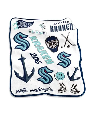 Seattle Kraken 50'' x 60'' Native Raschel Plush Throw Blanket