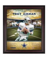 Troy Aikman Dallas Cowboys Framed 15" x 17" Hall of Fame Career Profile