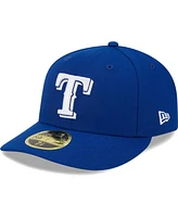 Men's New Era Royal Texas Rangers White Logo Low Profile 59FIFTY Fitted Hat