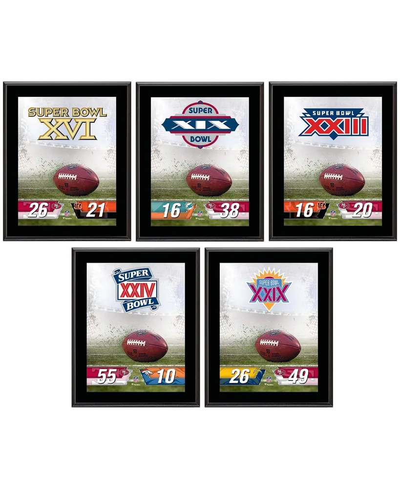 San Francisco 49ers 10.5" x 13" Sublimated Super Bowl Champion Plaque Bundle