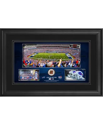 Buffalo Bills Framed 10" x 18" Stadium Panoramic Collage with Game-Used Football - Limited Edition of 500
