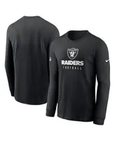 Men's Nike Black Las Vegas Raiders Sideline Performance Long Sleeve T-shirt