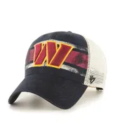 Men's '47 Brand Black, Natural Washington Commanders Interlude Mvp Trucker Snapback Hat